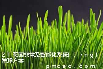 ZT花園弱電及智能化系統(tǒng)管理方案