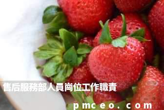 售后服務部人員崗位工作職責